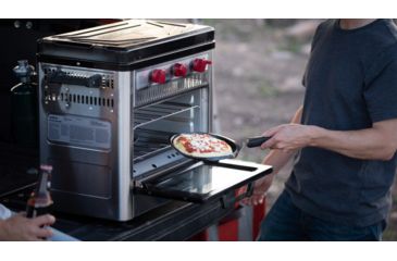 Image of Camp Chef Professional Outdoor Oven, 2 x 9000 BTU/hr Range Burners, Stainless/Black, COVENT