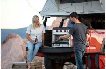 Image of Camp Chef Professional Outdoor Oven, 2 x 9000 BTU/hr Range Burners, Stainless/Black, COVENT