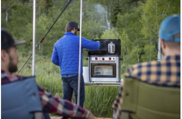 Image of Camp Chef Professional Outdoor Oven, 2 x 9000 BTU/hr Range Burners, Stainless/Black, COVENT