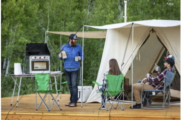 Image of Camp Chef Professional Outdoor Oven, 2 x 9000 BTU/hr Range Burners, Stainless/Black, COVENT