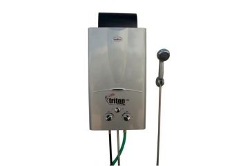 Image of Camp Chef Triton Portable 10L Water Heater Shower, Silver HWD10