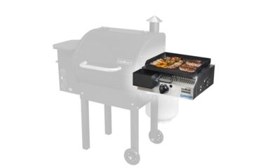 Image of Camp Chef Woodwind Pellet Grill w/ Slide &amp; Grill With Sidekick, Black/Stainless PG24SGWWSK
