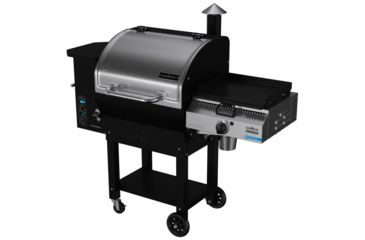 Image of Camp Chef Woodwind Pellet Grill w/ Slide &amp; Grill With Sidekick, Black/Stainless PG24SGWWSK