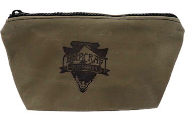 Image of Campcraft Outdoors Accessory Tote, 10.5in x 4.5in x 3in, Khaki, Waxed Cotton Canvas, 1B-CY44-JSJT
