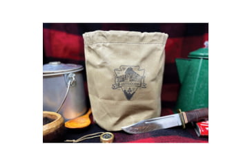 Image of Campcraft Outdoors Bushpot Bag, 2qt, 9in x 6.5in, Waxed Cotton Canvas, WAXBPB