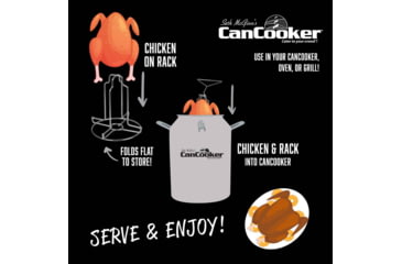 Image of CanCooker Foldable Chicken Rack, Silver, One Size, CKNRK-1501