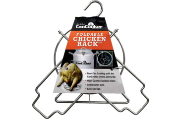 Image of CanCooker Foldable Chicken Rack, Silver, One Size, CKNRK-1501