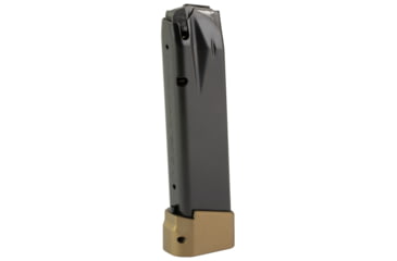 Image of Canik Magazine, 9MM, 21 Rounds 18Rd Mag with +3 Extension, Fits TTI Combat, Full Size, Black With +3 Bronze Extension