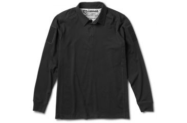 Image of Cannae Long Sleeve Professional Operator Cotton Polo, Black, 2XL- Large CPG-APS-PLC-2XL-B