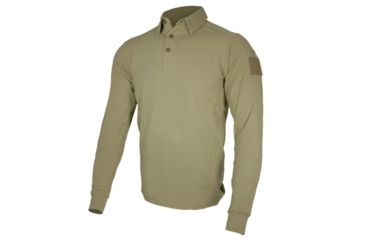 Image of Cannae Pro Gear Long Sleeve Professional Operator Cotton Polo, Khaki, L, CPG-APS-PLC-L-K