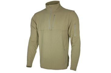 Image of Cannae Pro Gear Rig 1/2 Zip Pullover Fleece, Khaki, L, CPG-APS-RIG-L-K