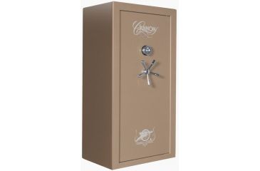 Image of Cannon Safe Safe 24 Gun, Hammertone Beige/Chrome, 24 gun CA23-H3FDC-15
