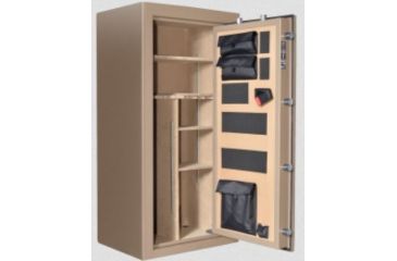 Image of Cannon Safe Safe 24 Gun, Hammertone Beige/Chrome, 24 gun CA23-H3FDC-15