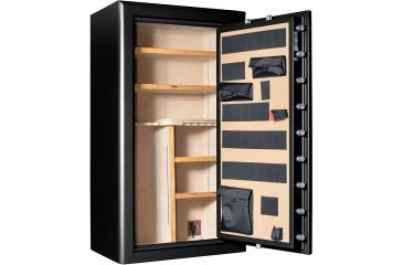 Image of Cannon Safe Commander 43 Fireproof 36 Gun Safe, 72x40x28in - Hammertone, Black/Chrome CO43-H1FDC-13