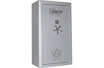 Image of Cannon Safe Commander 43 Fireproof 36 Gun Safe, 72x40x28in - Hammertone, Gray/Chrome CO43-H2FDC-13