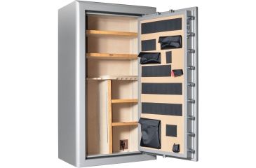Image of Cannon Safe Commander 43 Fireproof 36 Gun Safe, 72x40x28in - Hammertone, Gray/Chrome CO43-H2FDC-13