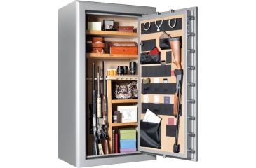Image of Cannon Safe Commander 43 Fireproof 36 Gun Safe, 72x40x28in - Hammertone, Gray/Chrome CO43-H2FDC-13