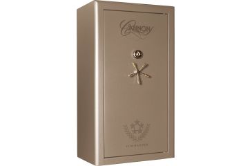 Image of Cannon Safe Commander 43 Fireproof 36 Gun Safe, 72x40x28in - Hammertone Beige/Brass CO43-H3FDB-13