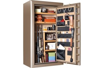 Image of Cannon Safe Commander 43 Fireproof 36 Gun Safe, 72x40x28in - Hammertone Beige/Brass CO43-H3FDB-13