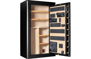 Image of Cannon Safe Commander 43 Fireproof 36 Gun Safe, 72x40x28in - Hammertone Black/Brass CO43-H1FDB-13