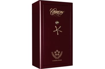 Image of Cannon Safe Commander 43 Fireproof 36 Gun Safe, 72x40x28in - Hammertone Burgundy/Brass CO43-H5FDB-13