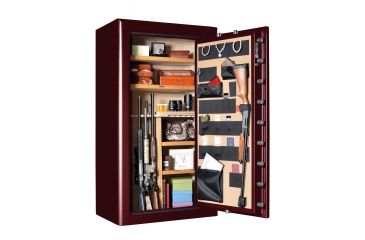Image of Cannon Safe Commander 43 Fireproof Gun Safe, 72x40x28in - Hammertone, Burgundy CO43-H5FDC-13
