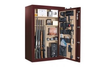 Image of Cannon Safe Deluxe 33 Fireproof Gun Safe, 60x40x24in - Hammertone, Burgundy CA33-H5FDC-13