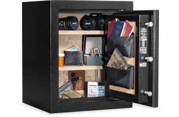 Image of Cannon Safe Home Guard H4 Electronic Safe, 24x20x17in - Hammertone Black/Chrome H4-H1HEC-13
