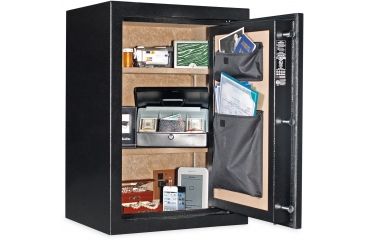 Image of Cannon Safe Home Guard H8 Electronic Safe, 34x24x17in - Hammertone Black/Chrome H8-H1HEC-13