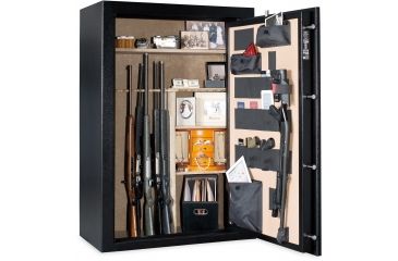 Image of Cannon Safe Patriot P40 48 Gun Electronic Safe, 59x40x22in - Hammertone Black/Chrome P40HR-H1TEC-13