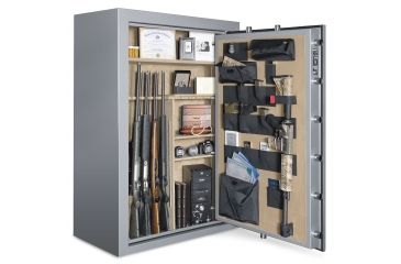 Image of Cannon Safe Safe 36 Gun, Hammertone Gray/Chrome, 36 gun CA33-H2FDC-15