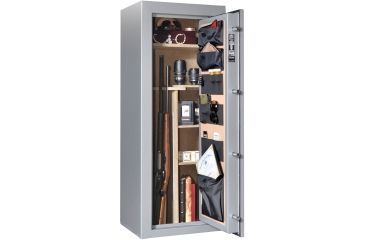 Image of Cannon Safe Scout S14 24 Gun Electronic Safe, 59x24x18in - Hammertone Gray/Chrome S14-H2TEC-13