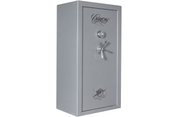 Image of Cannon Safe Series 23 Fireproof 24 Gun Safe, 60x30x24in - Hammertone, Gray/Chrome CA23-H2FDC-13