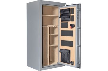 Image of Cannon Safe Series 23 Fireproof 24 Gun Safe, 60x30x24in - Hammertone, Gray/Chrome CA23-H2FDC-13