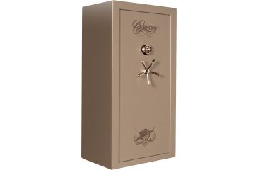 Image of Cannon Safe Series 23 Fireproof 24 Gun Safe, 60x30x24in - Hammertone Beige/Brass CA23-H3FDB-13