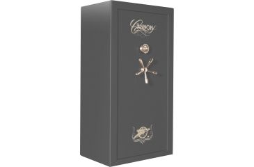 Image of Cannon Safe Series 23 Fireproof 24 Gun Safe, 60x30x24in - Hammertone Gray/Brass CA23-H2FDB-13