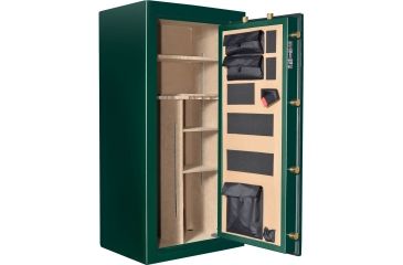 Image of Cannon Safe Series 23 Fireproof 24 Gun Safe, 60x30x24in - Hammertone Green/Brass CA23-H4FDB-13
