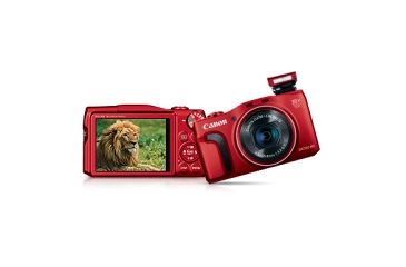 Image of Canon 16.1 MP PowerShot SX700 HS Compact Digital Camera, Red 9339B001