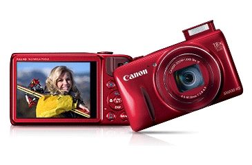 Image of Canon 16MP PowerShot SX600 HS Advanced Digital Camera, Red 9342B001