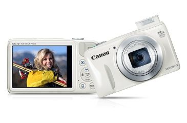 Image of Canon 16MP PowerShot SX600 HS Advanced Digital Camera, White 9341B001