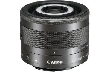 Image of Canon EF-M 28mm f/3.5 Macro IS STM Camera Lens, Black 1362C002