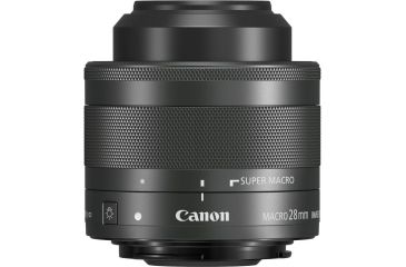 Image of Canon EF-M 28mm f/3.5 Macro IS STM Camera Lens, Black 1362C002