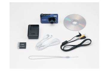 Image of Canon PowerShot A2200 14.1 MP Digital Camera, Blue Included Accessories