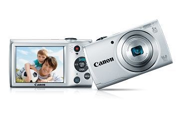Image of Canon PowerShot A2500 Compact Digital Camera, Silver 8254B001