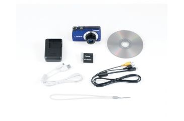 Image of Canon PowerShot A3300 IS 16 MP Digital Camera, Blue Included Accessories