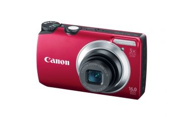 Image of Canon PowerShot A3300 IS 16 MP Digital Camera, Red 5038B001