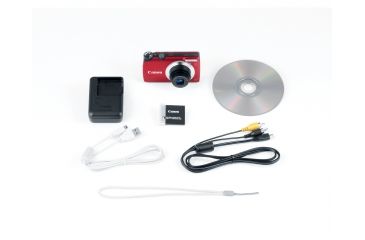 Image of Canon PowerShot A3300 IS 16 MP Digital Camera, Red Included Accessories