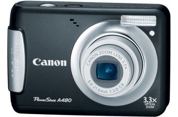 Image of Canon PowerShot A480 10.0-megapixel 3.3x optical zoom Digital Camera Kit Black 3475B001