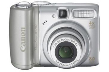 Image of Canon Powershot A580 Digital Camera - 8MP, 4x Optical Zoom, Optical Image Stabilizer, Face Detection