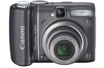 Image of Canon Powershot A590 IS Digital Camera - 8MP, 4x Optical Zoom, Optical Image Stabilizer, Face Detection